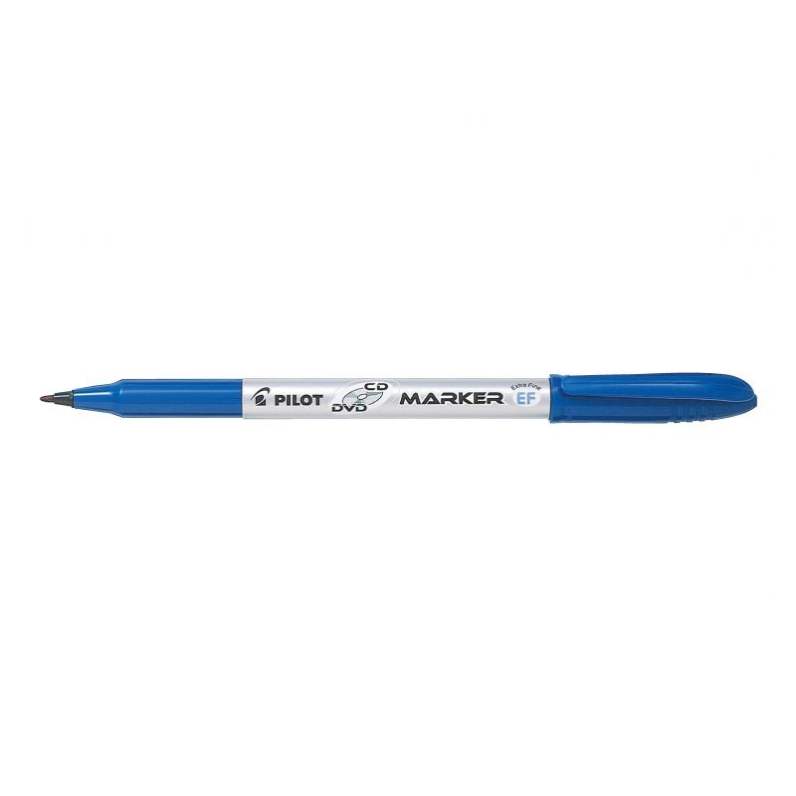 Marker permanent pentru CD/DVD Pilot Begreen 0.6 mm varf rotund albastru