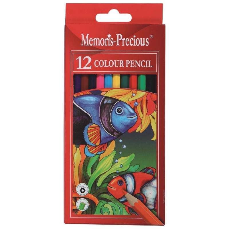 Set 12 Creioane colorate Memoris dacris.net imagine 2022 depozituldepapetarie.ro