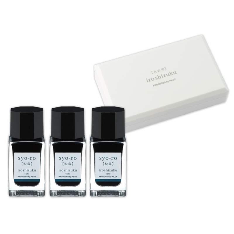 Set 3 bucati cerneala Iroshizuku verde syo-ro, 15 ml