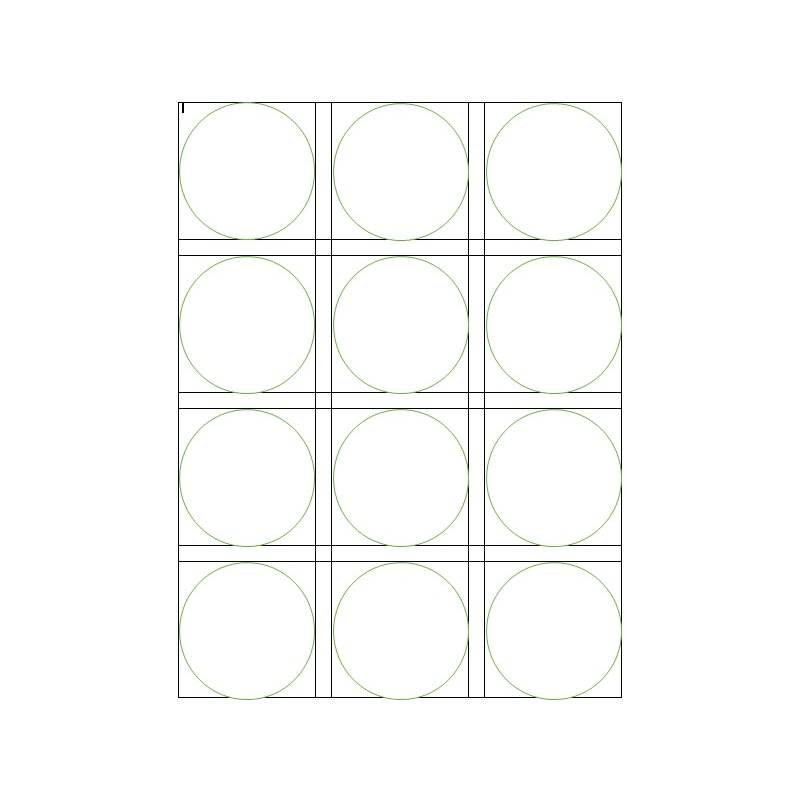 Set 12 etichete autoadezive A4 rotunde 60mm 100coli/top