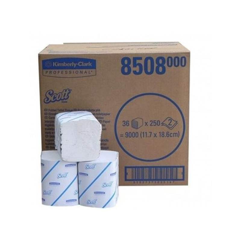 Hartie igienica pliata, alba, 2straturi, 250buc, Scott, 36p Hartie igienica pliata, alba, 2straturi, 250buc, Scott, 36role/bax