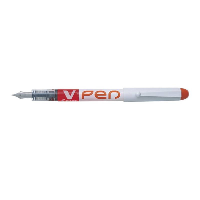 Set 12 stilouri V-Pen Erasable Pilot varf mediu culori diverse Stilou V-Pen Erasable Orange 12/Bax