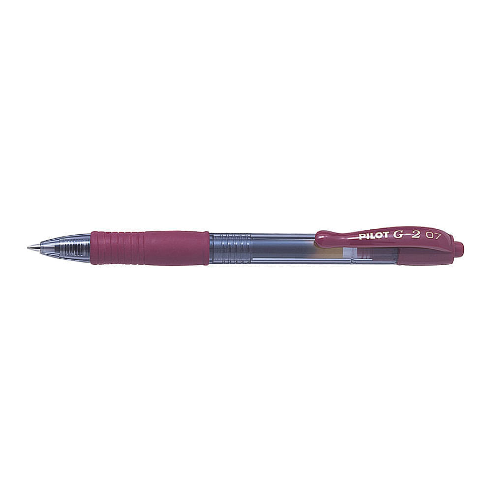 Pachet 12 buc roller cu gel g-2 pilot 0.7 mm varf mediu rosu inchis