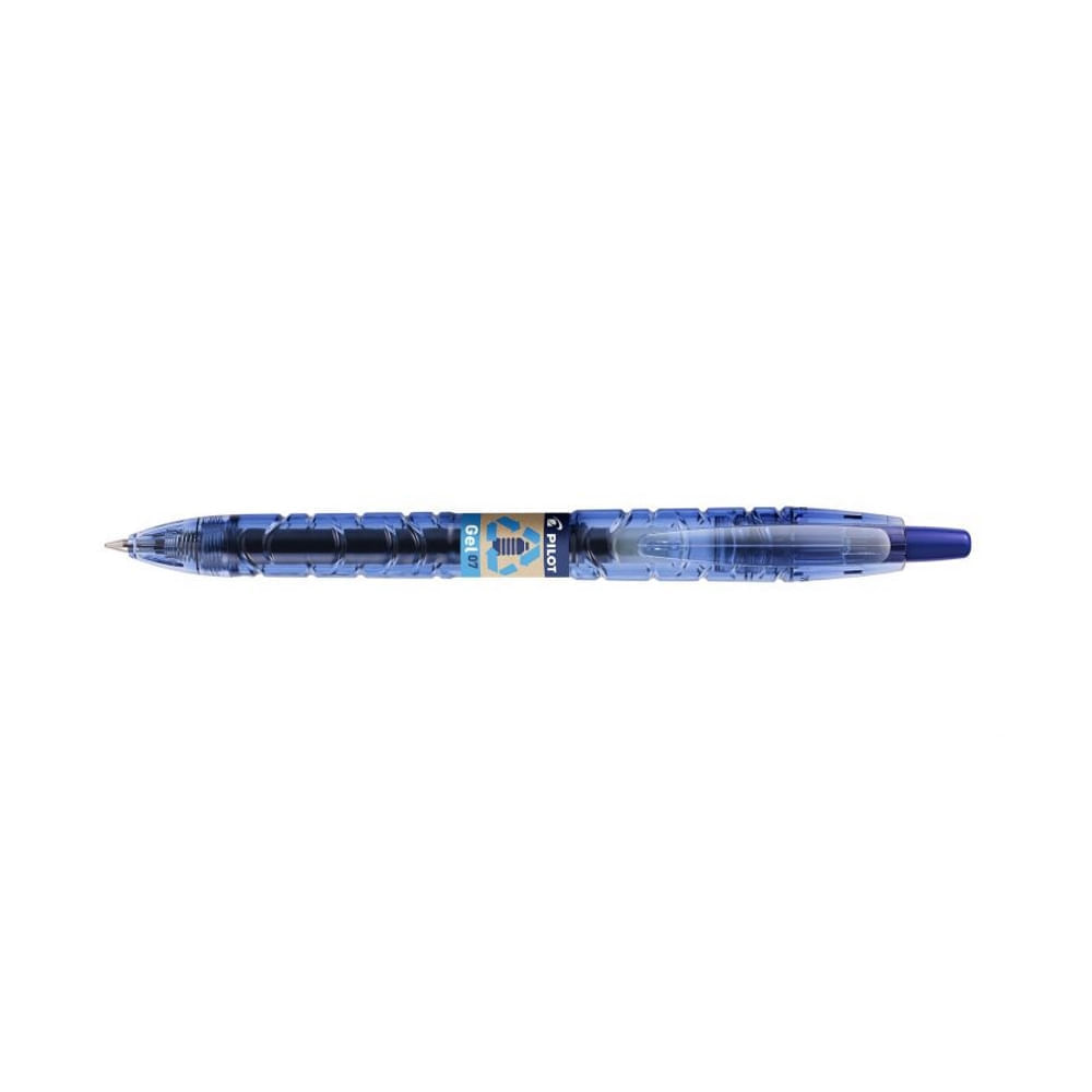 Pachet 10 buc roller cu gel b2p pilot begreen 0.7 mm varf mediu albastru
