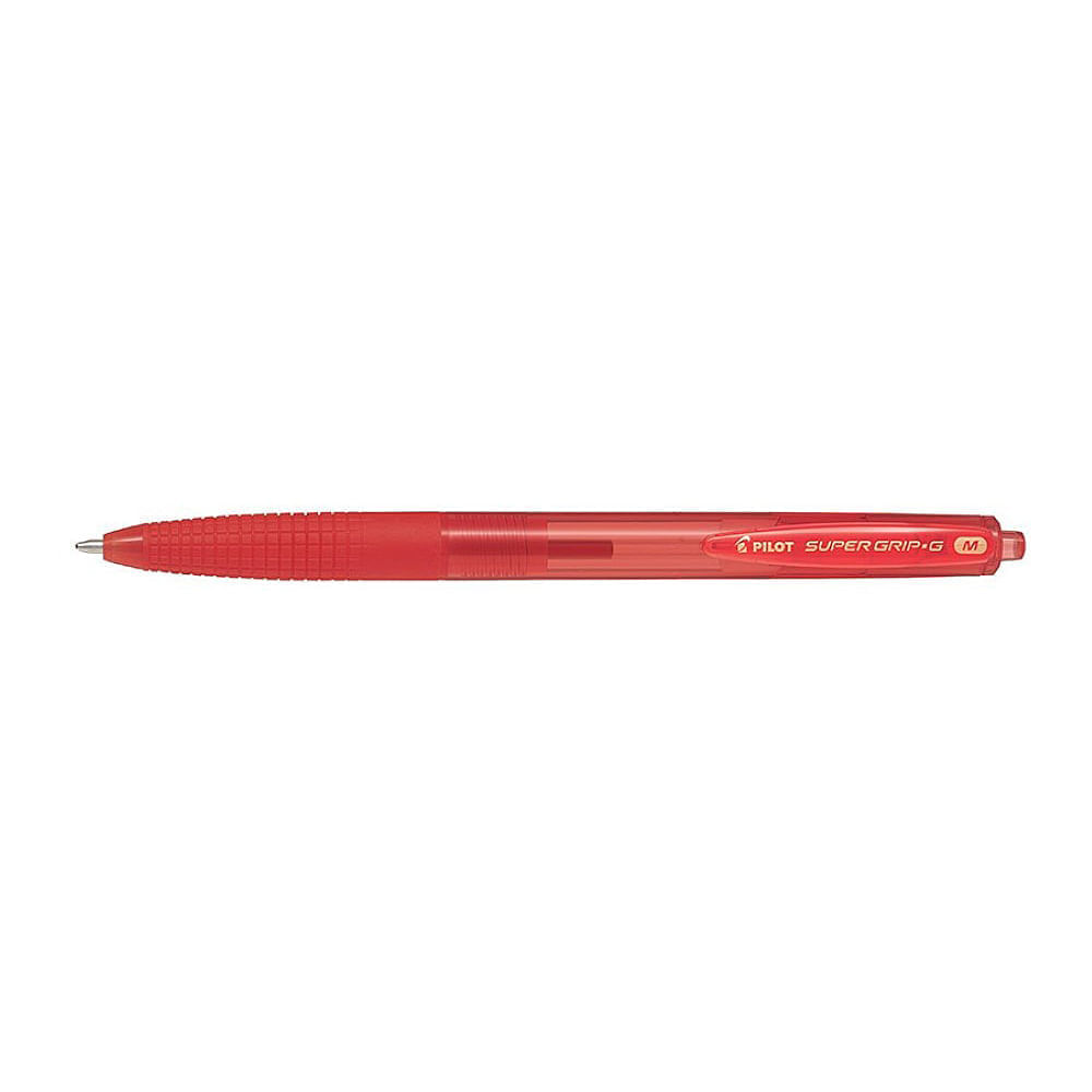 Set 12 pixuri cu bila Pilot Supergrip G diverse culori 1.0 mm cu click rosu
