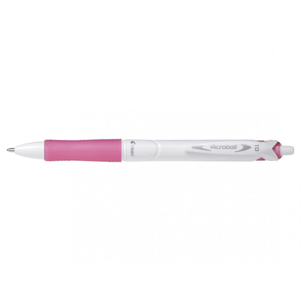 Pachet 10 buc Pix cu Bila Acroball Pure White Pilot scriere groasa 1.0 mm Pix cu bila Pilot Acroball Pure White 1.0 mm roz