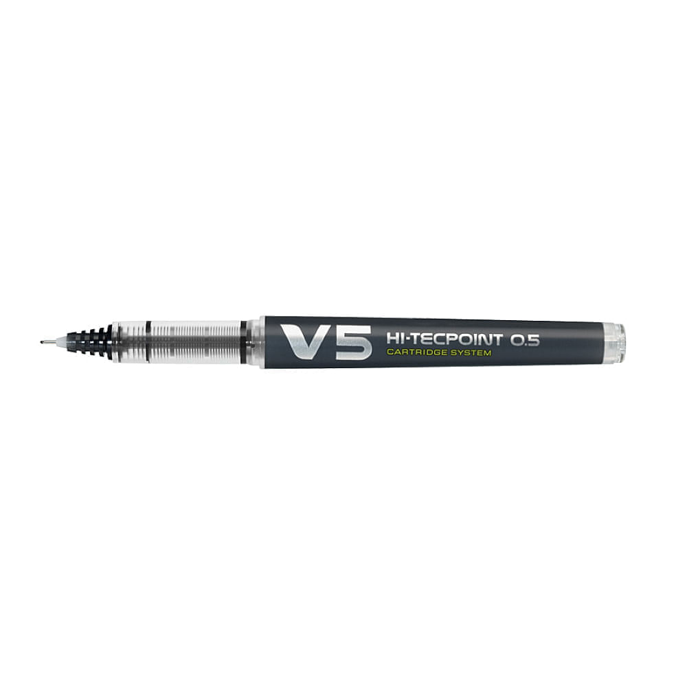 Set 10 rollere Pilot V5 Hi-tecpoint diverse culori 0.5 mm cu capcac Roller reincarcabil Pilot V5 Hi-Tecpoint 0.5 mm negru