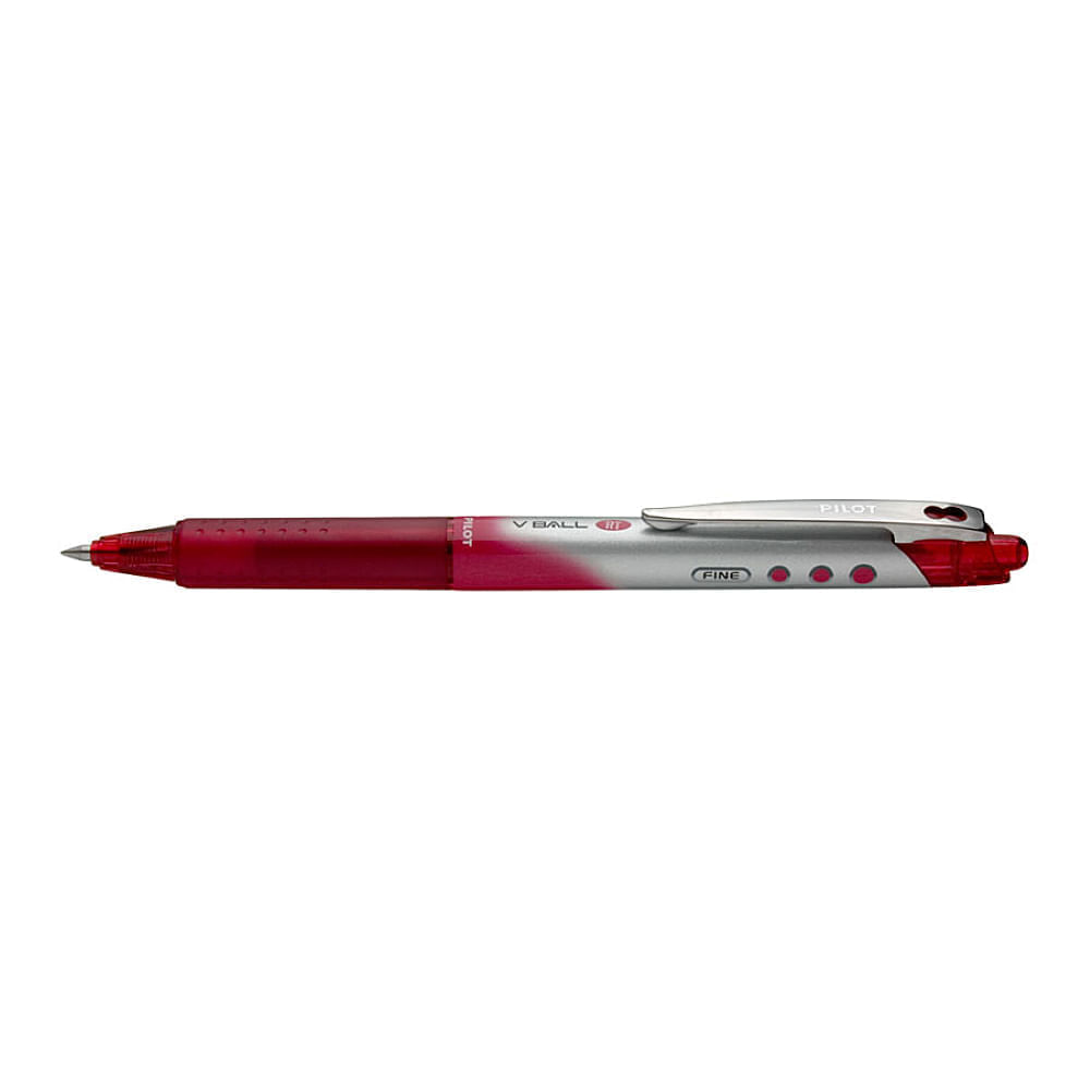 Set 12 rollere cu cerneala Pilot V-ball RT diverse culori 0.7 mm cu click rosu