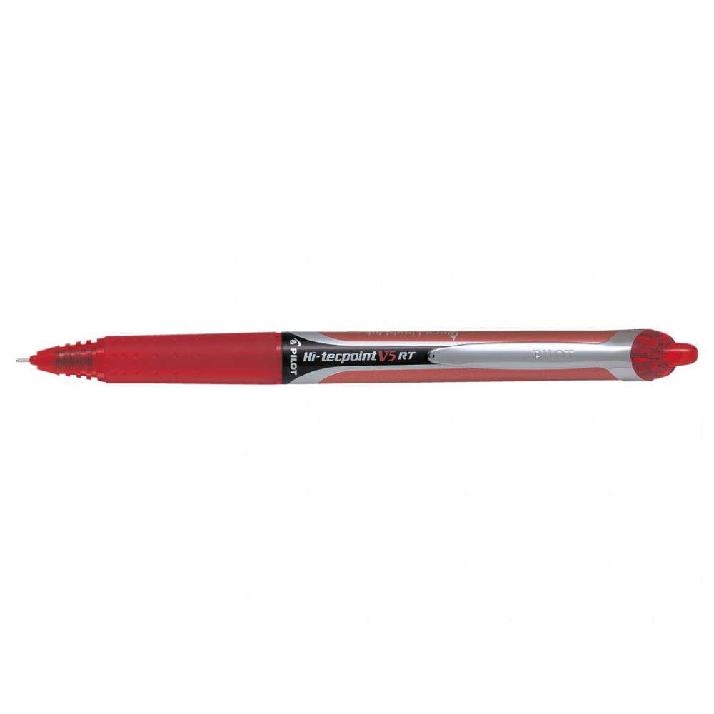 Set 12 rollere cu cerneala Pilot Hi-Tecpoint V5 RT diverse culori 0.5 mm cu click rosu