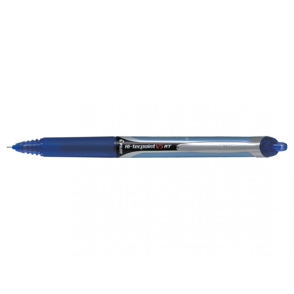 Set 12 rollere cu cerneala Pilot Hi-Tecpoint V5 RT diverse culori 0.5 mm cu click albastru
