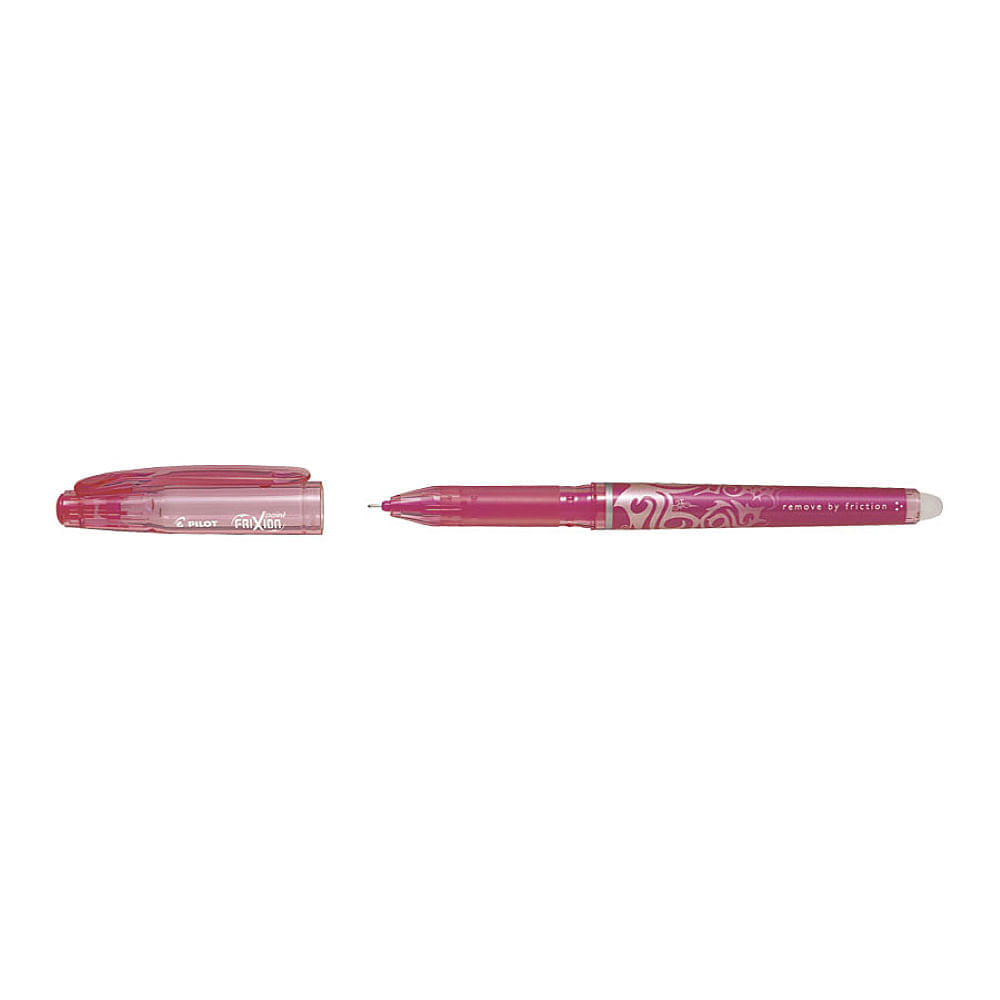 Set 12 rollere cu gel Pilot Frixion Point diverse culori 0.5 mm cu capac roz