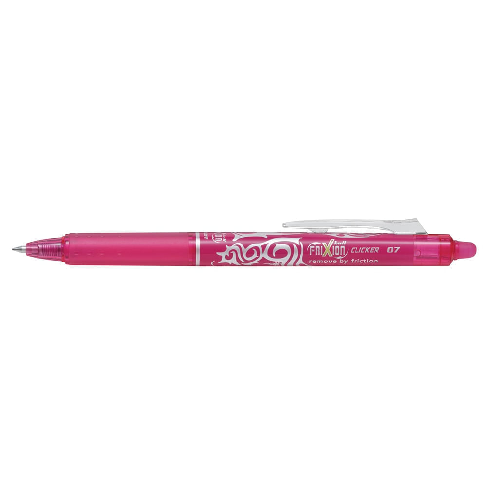 Set 12 rollere cu cerneala Pilot Frixion Clicker diverse culori 0.7 mm roz