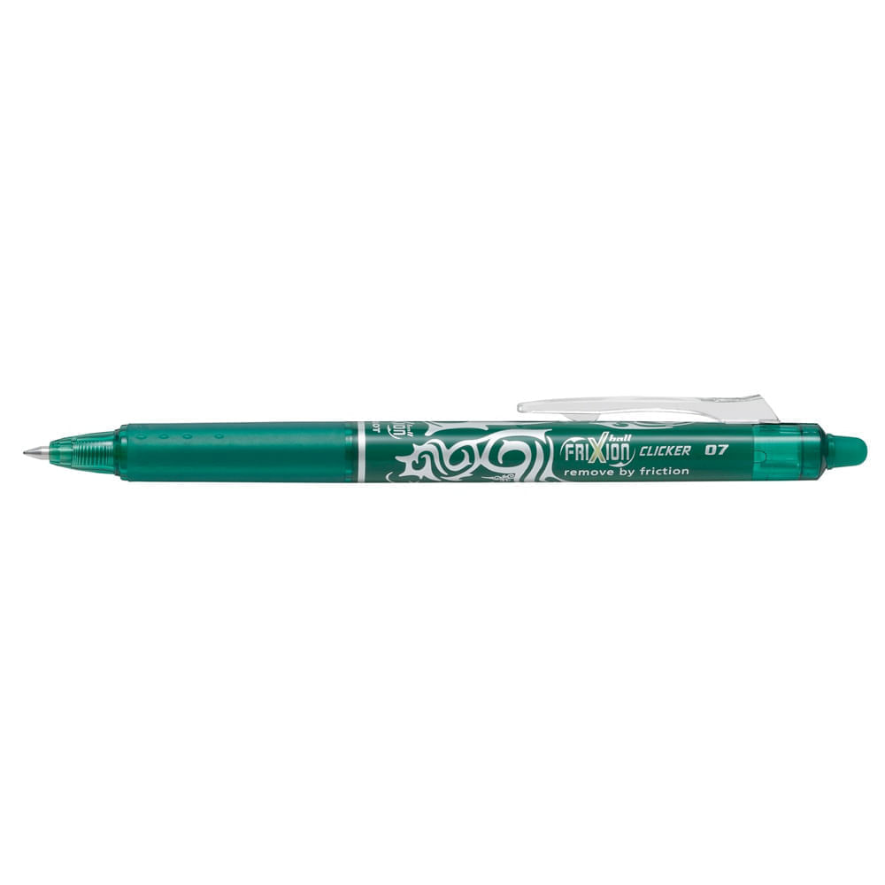 Set 12 rollere cu cerneala Pilot Frixion Clicker diverse culori 0.7 mm verde