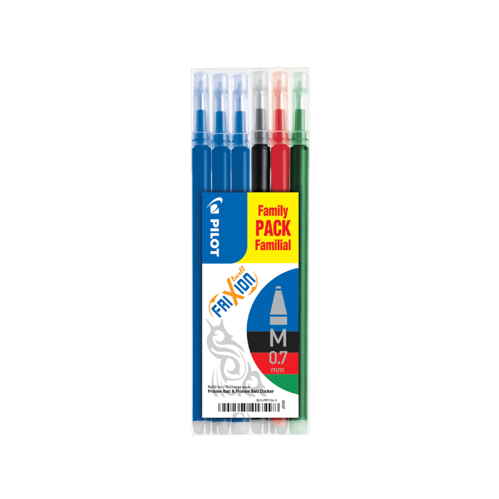 Pachet 12 buc set 6 Rezerve Roller Frixion Ball Pilot 0.7 mm varf mediu Rezerva roller Pilot Frixion Ball 0.7 mm  6 bucati/set