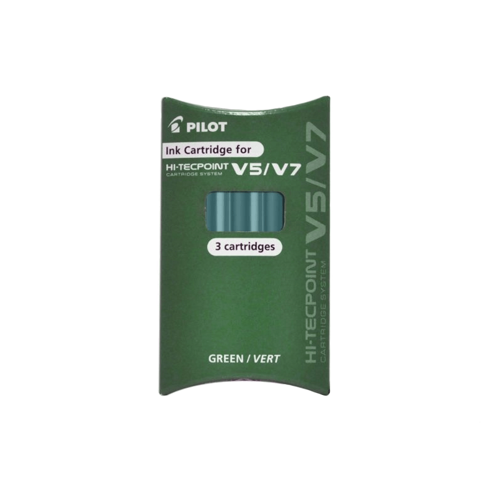 Pachet 12 buc set 3 rezerve roller Pilot V5/V7 Hi-Tecpoint verde