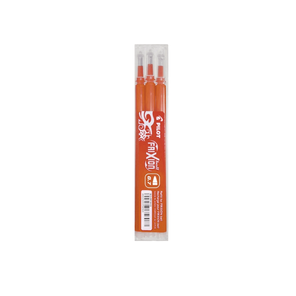 Set 36 rezerve roller Pilot Frixion Ball diverse culori 0.7 mm portocaliu
