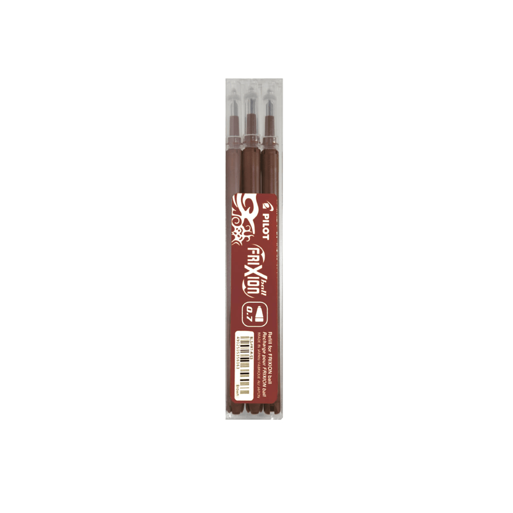 Set 36 rezerve roller Pilot Frixion Ball diverse culori 0.7 mm maro
