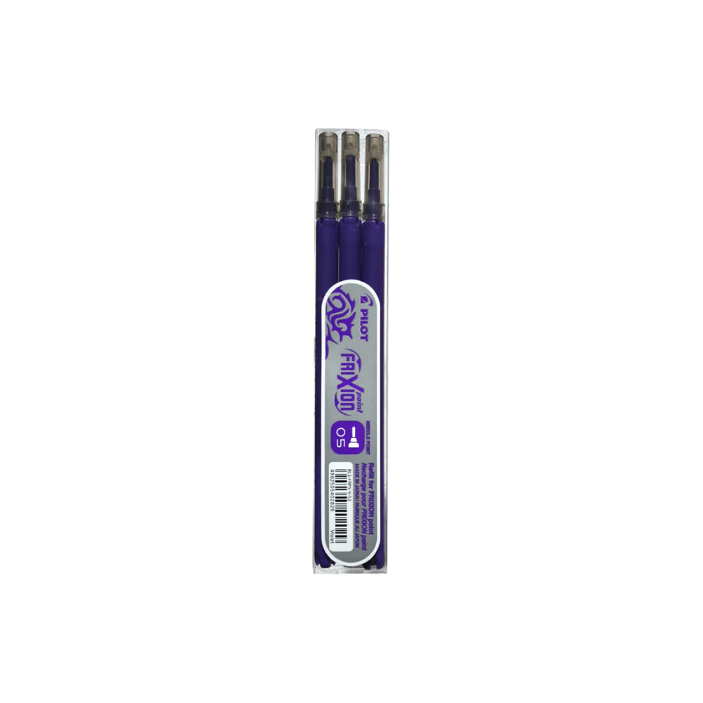 Pachet 12 buc set 3 Rezerve Roller Frixion Point Pilot 0.5 mm varf fin Rezerva roller Pilot Frixion Point 0.5 mm 3 bucati/set violet