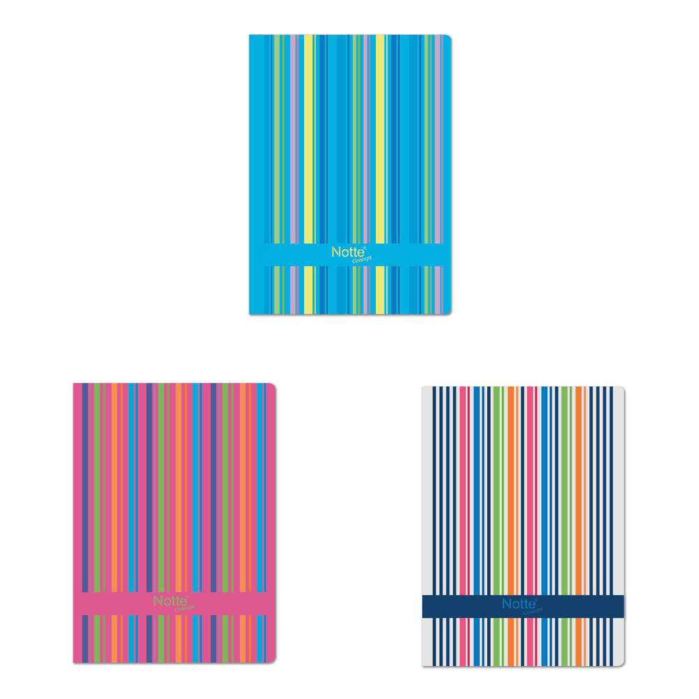 Pachet 48 caiete Notte Concept A6, capsat, 60 file, dictando
