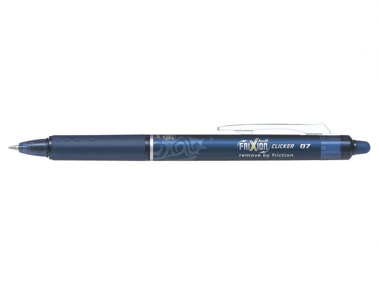 Set 12 rollere cu cerneala Pilot Frixion Clicker diverse culori 0.7 mm bleumarin