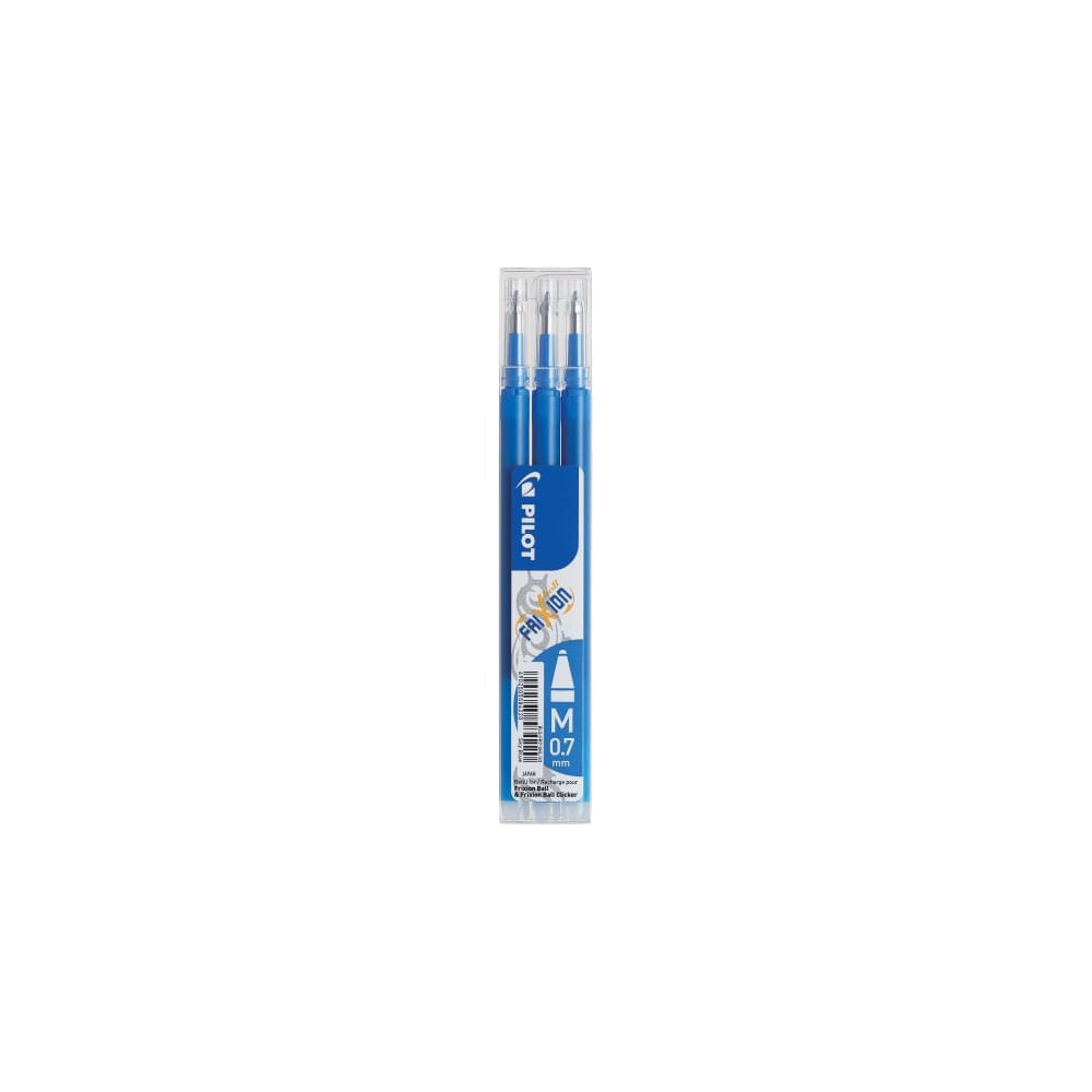 Set 36 rezerve roller Pilot Frixion Ball diverse culori 0.7 mm Albastru Celest