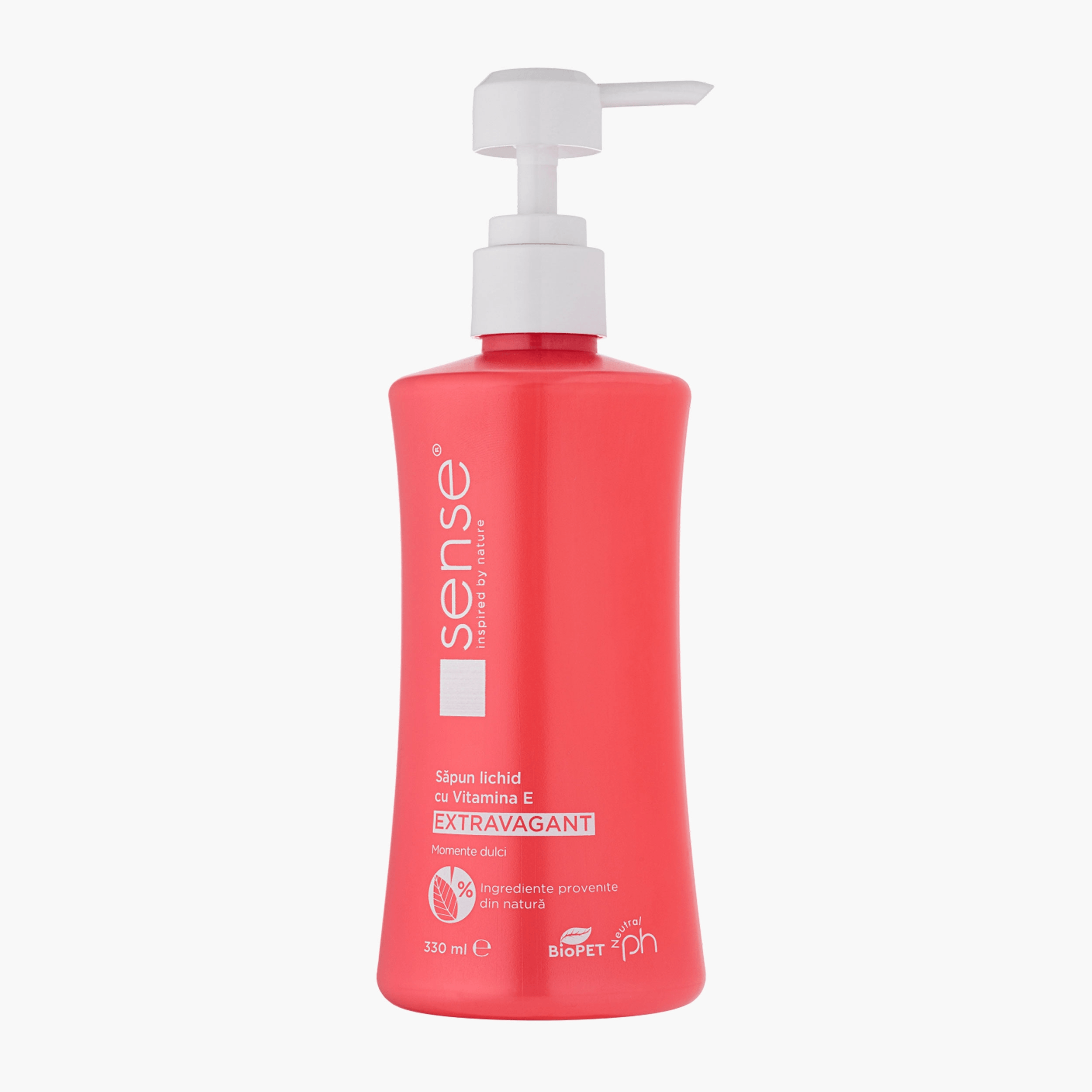 Sapun lichid gel pentru maini cu dozator Sense Extravagant 330mL Sapun lichid gel Sense Extravagant 330ml