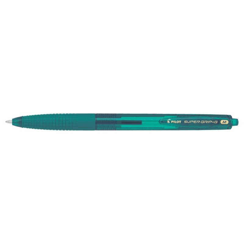 Pix cu bila Supergrip G Pilot 1.0 mm varf gros retractabil bleu verde inchis