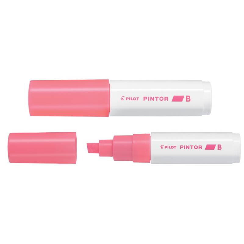 Marker cu vopsea Pilot Pintor Neon diverse culori 8 mm varf tesit rosu