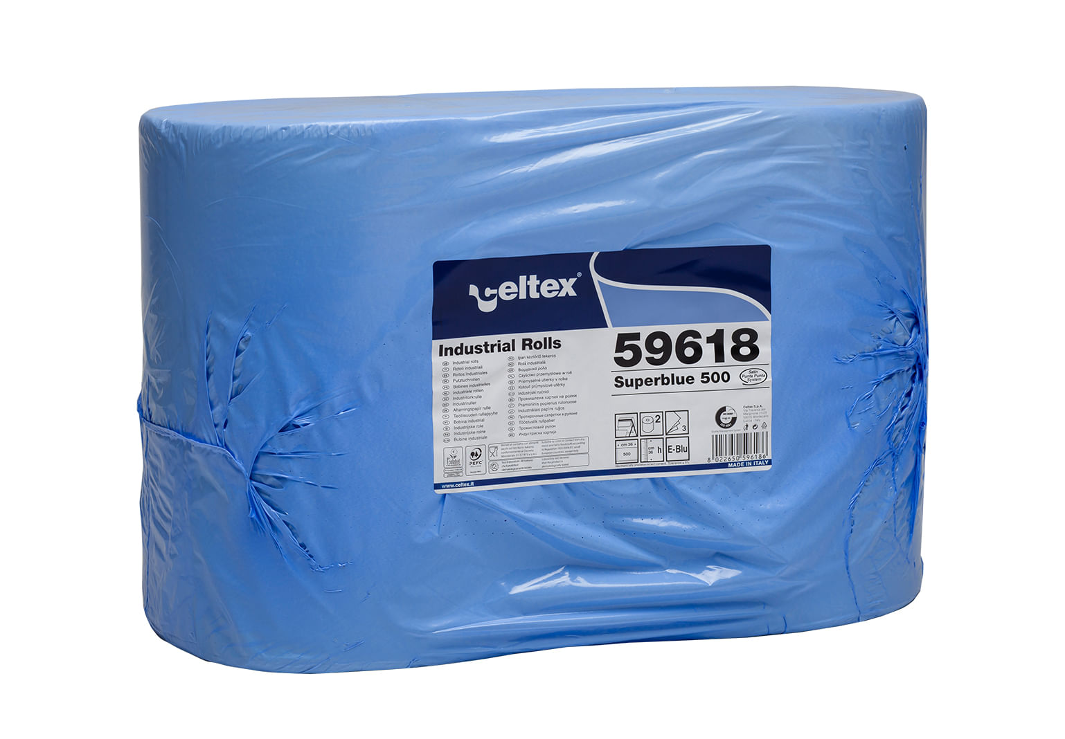 Rola industriala 3 straturi Celtex Superblue500 2buc/bax