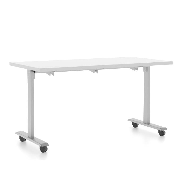 Birou cu blat pliabil alb Dacris Fold 160x70x75 Birou cu blat pliabil alb Dacris Fold 160x70x75