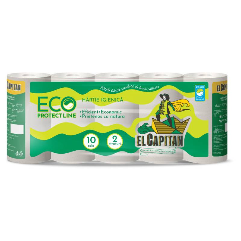 Hrtie igienic 2 straturi, 10 role, El Capitan Eco Protect Line image14
