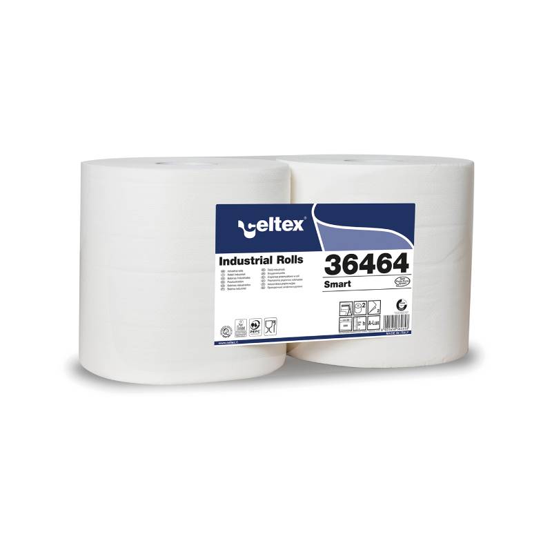 Rola prosop industriala alba 2 straturi 800 portii 240 m 2 buc/bax