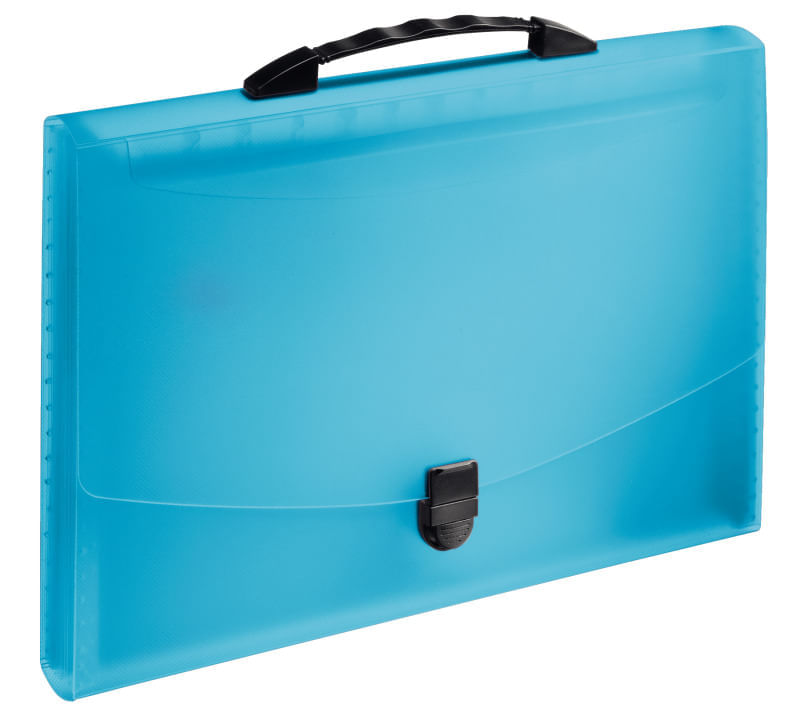 folio transparente a4 Mapa documente A4 cu clapa si maner plastic albastru Esselte Vivida