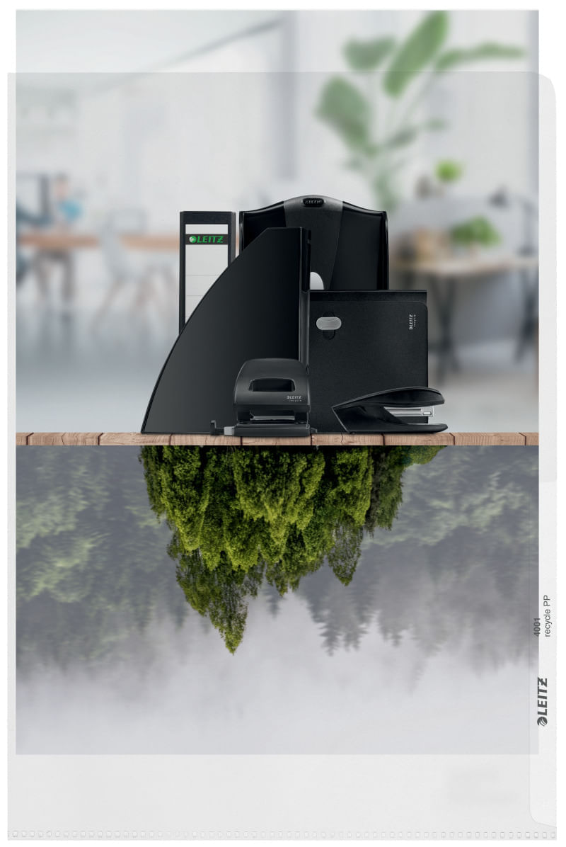 tacker leitz Mapa plastic partial reciclat si reciclabil A4 cu doua deschideri alb 100/set Leitz Recycle Mapa plastic A4 cu doua deschideri alb 100/set Leitz Recycle