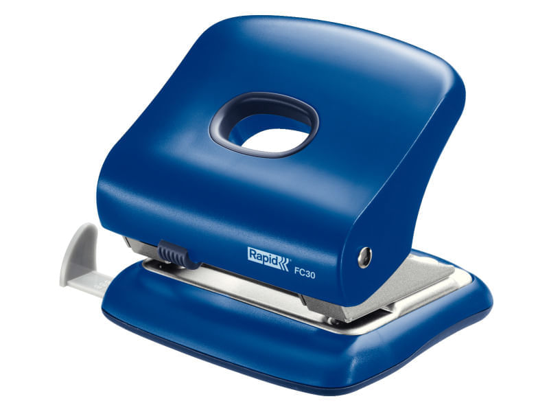 Perforator albastru plastic 2 perforatii 30 coli Rapid Perforator albastru plastic 2 perforatii 30 coli Rapid
