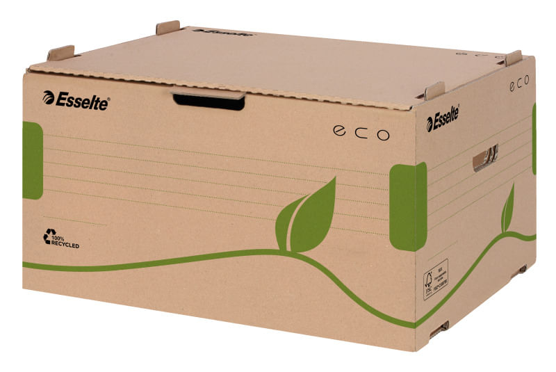 Cutie arhivare carton reciclat si reciclabil deschidere frontala 439 x 259 x 340 mm kraft Esselte Eco