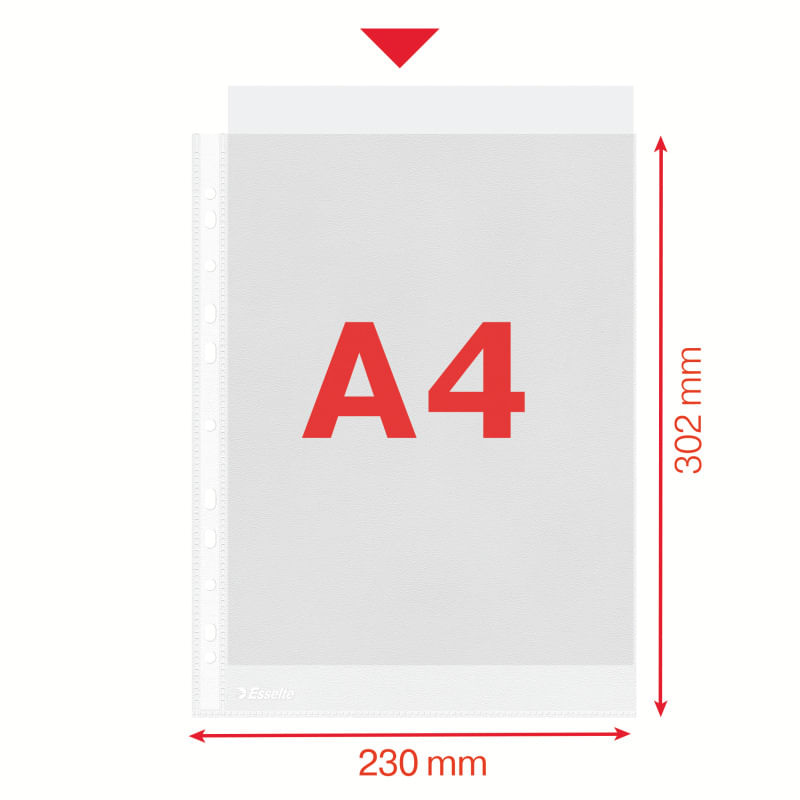 Folie de protectie Esselte Economy A4 35 mic 100 buc/ Folie protectie A4 38microni Economy 100buc/set