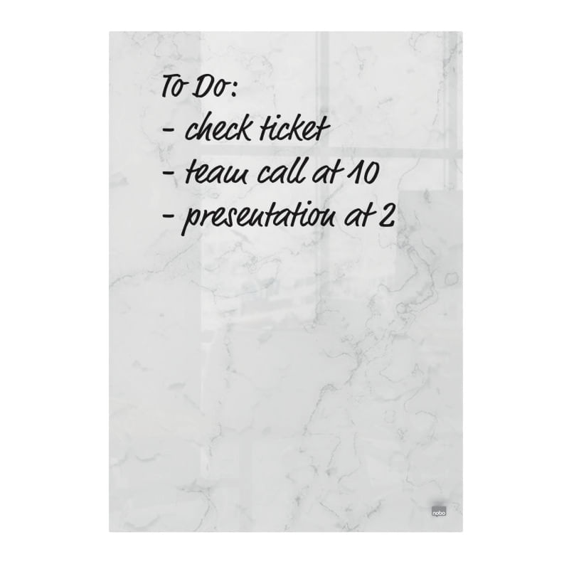 Tabla pentru birou sticla efect marmura NOBO Impression Pro 2 buc/set