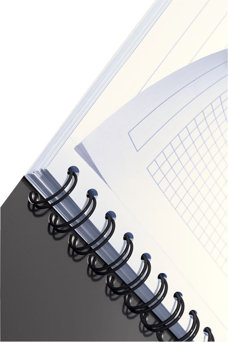 Caiet de birou Leitz Office A5 carton cu spira 90 file matematica verde