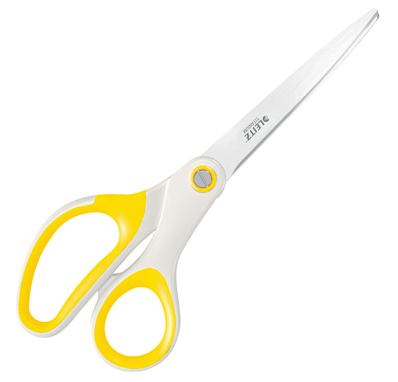 Foarfeca pentru birou otel 20.5 cm Leitz WOW Titanium galben metalizat