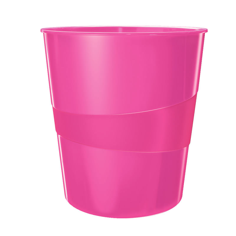 Cos hartie plastic 15 L Leitz WOW roz