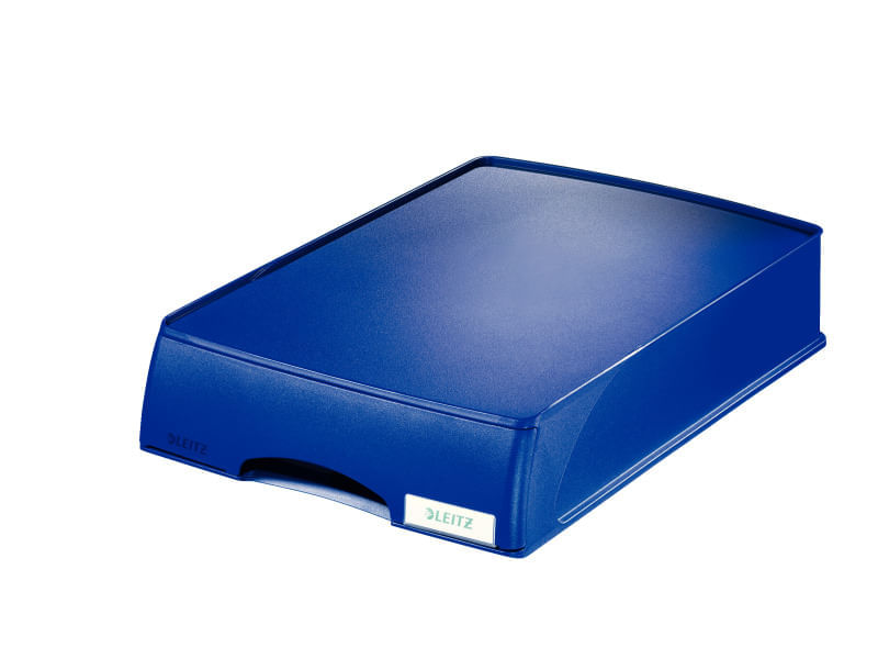 Tavita de birou cu sertar albastra polistiren A4 Leitz Tavita de birou cu sertar albastra polistiren A4 Leitz