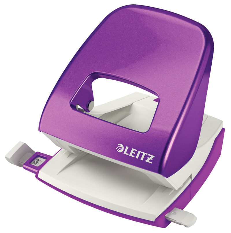 Perforator metalic 2 perforatii 30 coli Leitz diverse culori Perforator metalic 2 perforatii 30 coli Leitz diverse culori mov metalizat