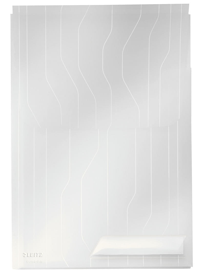 Mapa plastic A4 cu separatoare si eticheta albastru 3/set Leitz CombiFile