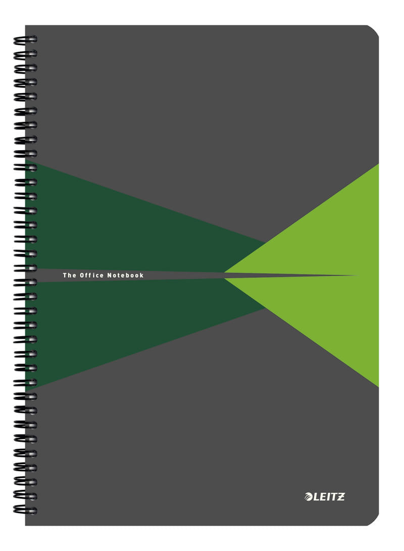 Caiet de birou Leitz Office A4 coperta carton cu spira 90 file dictando Caiet de birou Leitz Office A4 coperta carton cu spira 90 file dictando verde