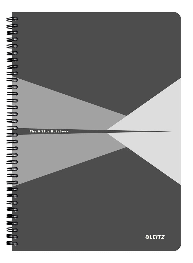 Caiet de birou Leitz Office A4 coperta carton cu spira 90 file matematica Caiet de birou Leitz Office A4 coperta carton cu spira 90 file matematica gri