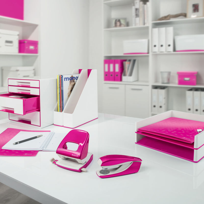 Mapa de prezentare A4 plastic 40 folii Leitz WOW roz metalizat