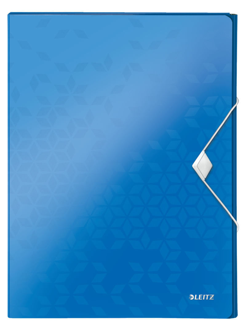 mașina de lipit ppr Mapa plastic A4 cu elastic Leitz WOW albastru metalizat