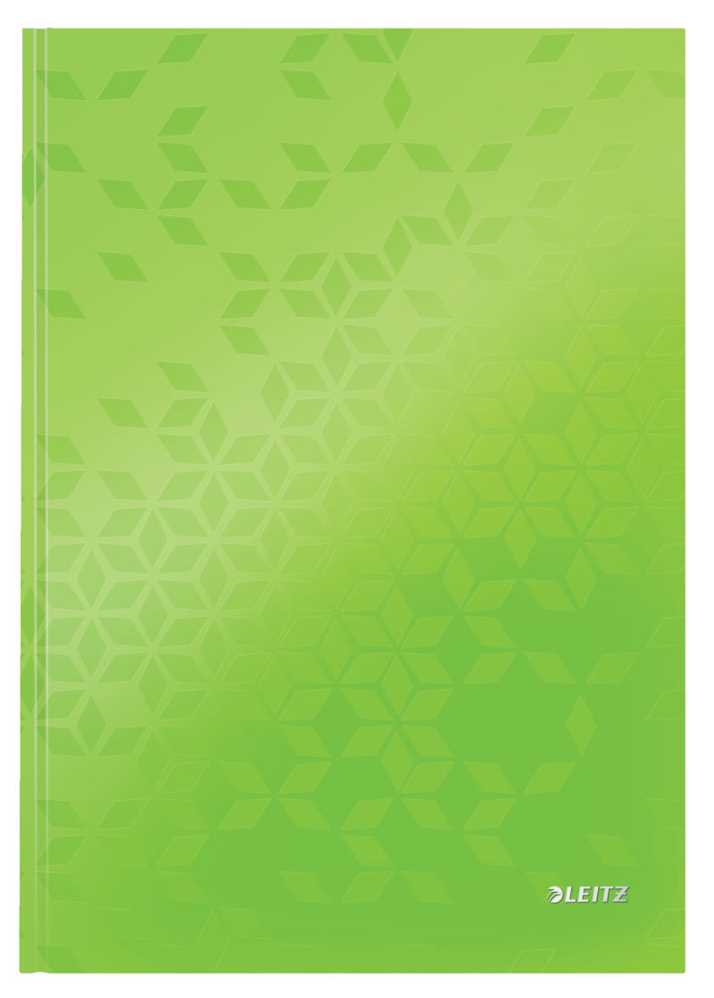 Caiet de birou Leitz WOW A4 coperta dura 80 file matematica lime