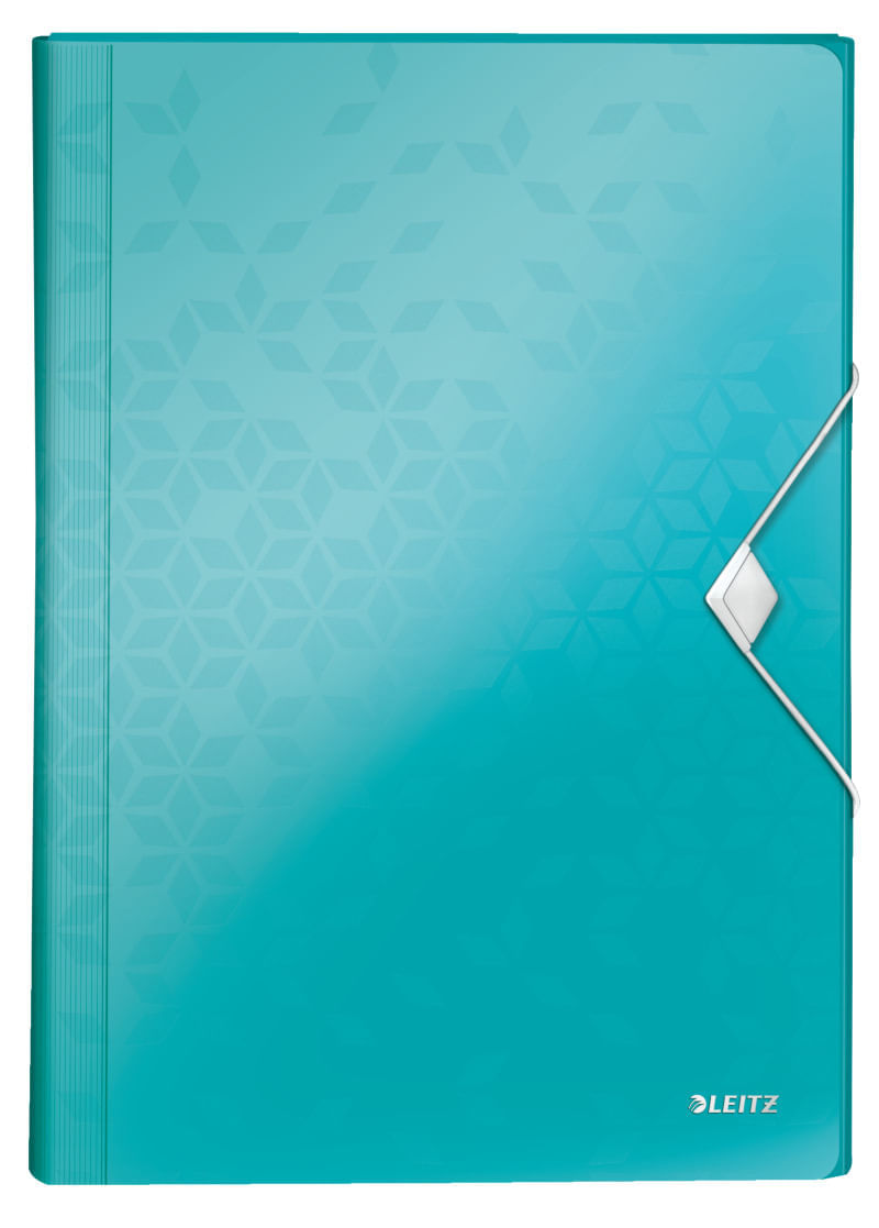 Mapa plastic A4 cu elastic turcoaz 250 coli Leitz WOW